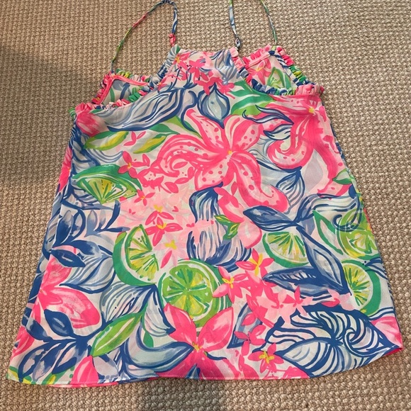 Lilly Pulitzer Dusk ruffle Tank Top XXS - Picture 5 of 6